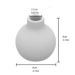 The Grey Blend® Concrete Round Vase | Small Flower Vase for Living Room & Home Decor | White Vase | Mini Flower Pot for Table, Aesthetic Dining Centrepiece (White) - Image 6