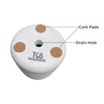 THE GREY BLEND® Round White Concrete Indoor Planter Pot - Small Succulent Container, for Home Decor, Office Table, Work Desk, Center Tables, Decorative Piece - Image 6