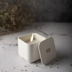 The Grey Blend® Square Chocolate Scented Soy Wax Candles in Aesthetic Concrete Jar with Lid, 20+ Hrs Burn Time, Perfect for Date Night, Home Decor, Bedroom, Bathroom, Christmas, Diwali & Gifting