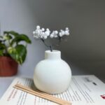 The Grey Blend® Concrete Round Bud Vase - Small Flower Vase for Living Room, Bedroom, Center, Coffee & Dining Table - Showpiece & Centerpiece Ideal for Aesthetic Decor & Home Decoration (Terracotta) - Image 3