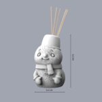 The Grey Blend® Snowman-Shaped Concrete Holder – Multipurpose Toothpick Holder & Reed Diffuser Pot for Home Décor – Stylish & Durable Storage Jar - Image 2