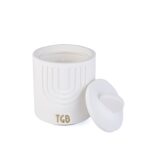 THE GREY BLEND® White Chocolate Scented Soy Wax Candles in Aesthetic Concrete Jar with Lid, 19+ Hrs Burn Time, Perfect for Date Night, Home Decor, Bedroom, Bathroom, Christmas, Diwali & Gifting - Image 3