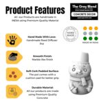 The Grey Blend® Snowman-Shaped Concrete Holder – Multipurpose Toothpick Holder & Reed Diffuser Pot for Home Décor – Stylish & Durable Storage Jar - Image 9