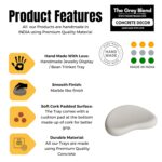 The Grey Blend® Concrete Bean Shaped Trinket Tray | Minimalist White Aesthetic Dish to Display Rings, Earrings, Makeup, Perfume | Props for Jewellery Photography, Styling & Home Decor - Image 8