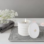 THE GREY BLEND® Aesthetic Soy Wax Candles in Luxury Concrete Jar with Lid, 20+ Hrs Burn Time, White Chocolate Scent, Perfect for Home Fragrance, Dinner, Bedroom, Bathroom, Christmas, Diwali & Gifting - Image 4