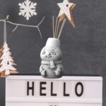 The Grey Blend® Snowman-Shaped Concrete Holder – Multipurpose Toothpick Holder & Reed Diffuser Pot for Home Décor – Stylish & Durable Storage Jar - Image 8