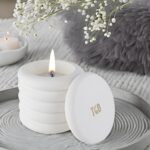 THE GREY BLEND® Aesthetic Soy Wax Candles in Luxury Concrete Jar with Lid, 20+ Hrs Burn Time, White Chocolate Scent, Perfect for Home Fragrance, Dinner, Bedroom, Bathroom, Christmas, Diwali & Gifting