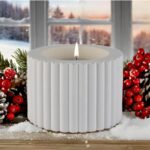 The Grey Blend® Small White Chocolate Scented Soy Wax Candles in Aesthetic Concrete Jar, 7+ Hrs Burn Time, Perfect for Date Night, Home Decor, Bedroom, Bathroom, Christmas, Diwali & Gifting - Image 2