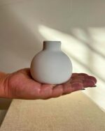 The Grey Blend® Concrete Round Bud Vase - Small Flower Vase for Living Room, Bedroom, Center, Coffee & Dining Table - Showpiece & Centerpiece Ideal for Aesthetic Decor & Home Decoration (Terracotta) - Image 2