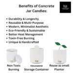 THE GREY BLEND® White Chocolate Scented Soy Wax Candles in Aesthetic Concrete Jar with Lid, 19+ Hrs Burn Time, Perfect for Date Night, Home Decor, Bedroom, Bathroom, Christmas, Diwali & Gifting - Image 5