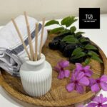 THE GREY BLEND® Reed Diffuser Pot with Premium Sticks – Stylish Concrete Diffuser for Home Fragrance & Elegant Room Décor – Durable & Reusable (No Oil Included) (White) - Image 4