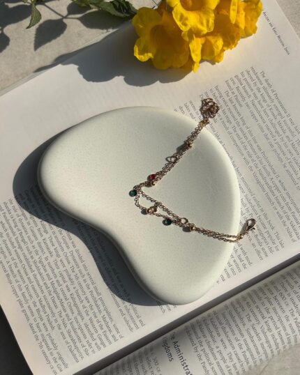 The Grey Blend® Concrete Bean Shaped Trinket Tray | Minimalist White Aesthetic Dish to Display Rings, Earrings, Makeup, Perfume | Props for Jewellery Photography, Styling & Home Decor