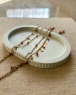 The Grey Blend® Concrete Oval Trinket Tray with Bead Design | Elegant Multipurpose Tray for Jewelry Display, Bathroom Storage & Stylish Prop for Jewelry Photoshoots & Styling - Image 2