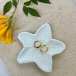 THE GREY BLEND® Starfish-Shaped Trinket Tray – Elegant Jewelry Dish for Display and Styling Jewellery Photography Prop – Coastal Home Décor for Rings, Earrings & Accessories