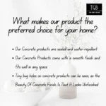 Why choose concrete trinket tray - sealed, water-repellent, smooth finish
