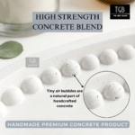 Minimalist Bathroom Tray for Countertop - White Concrete Vanity Organizer (20×12 cm) - Image 8