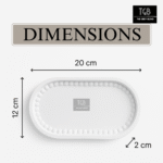 Minimalist Bathroom Tray for Countertop - White Concrete Vanity Organizer (20×12 cm) - Image 5