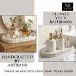 Minimalist Bathroom Tray for Countertop - White Concrete Vanity Organizer (20×12 cm) - Image 4