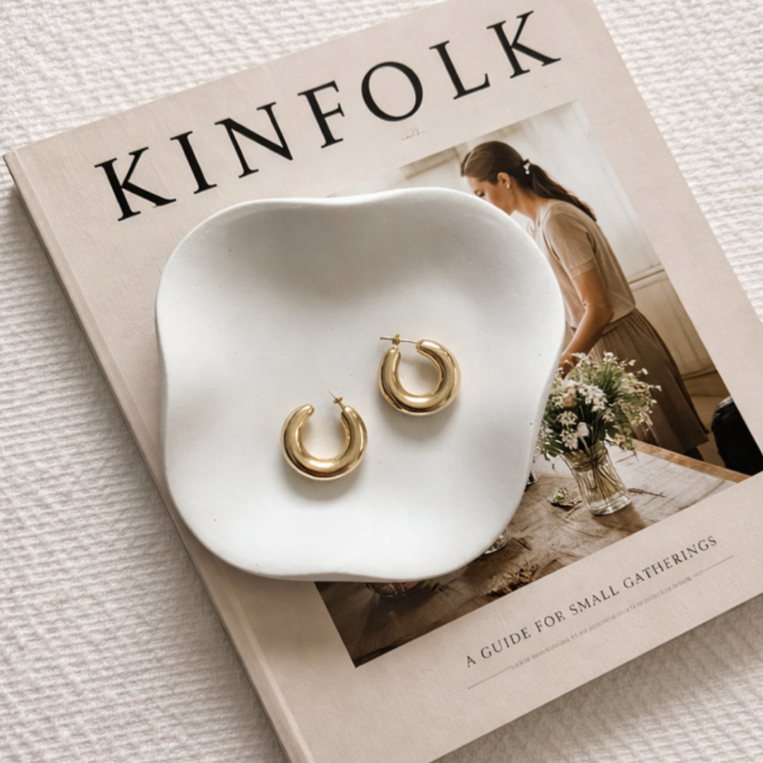 Handcrafted concrete photography prop for jewellery and product photography