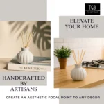 Handcrafted concrete reed diffuser for housewarming gifts and minimalist home decoration